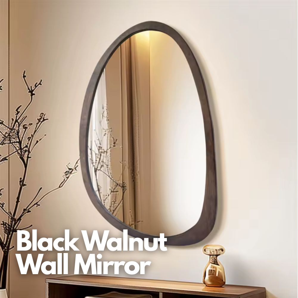 Black walnut wall mirror