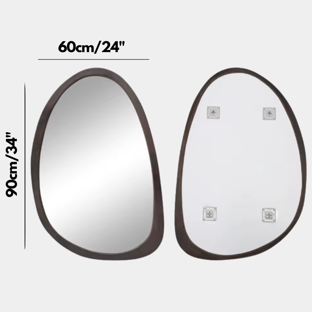 Black walnut wall mirror